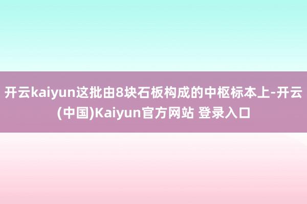 开云kaiyun这批由8块石板构成的中枢标本上-开云(中国)Kaiyun官方网站 登录入口